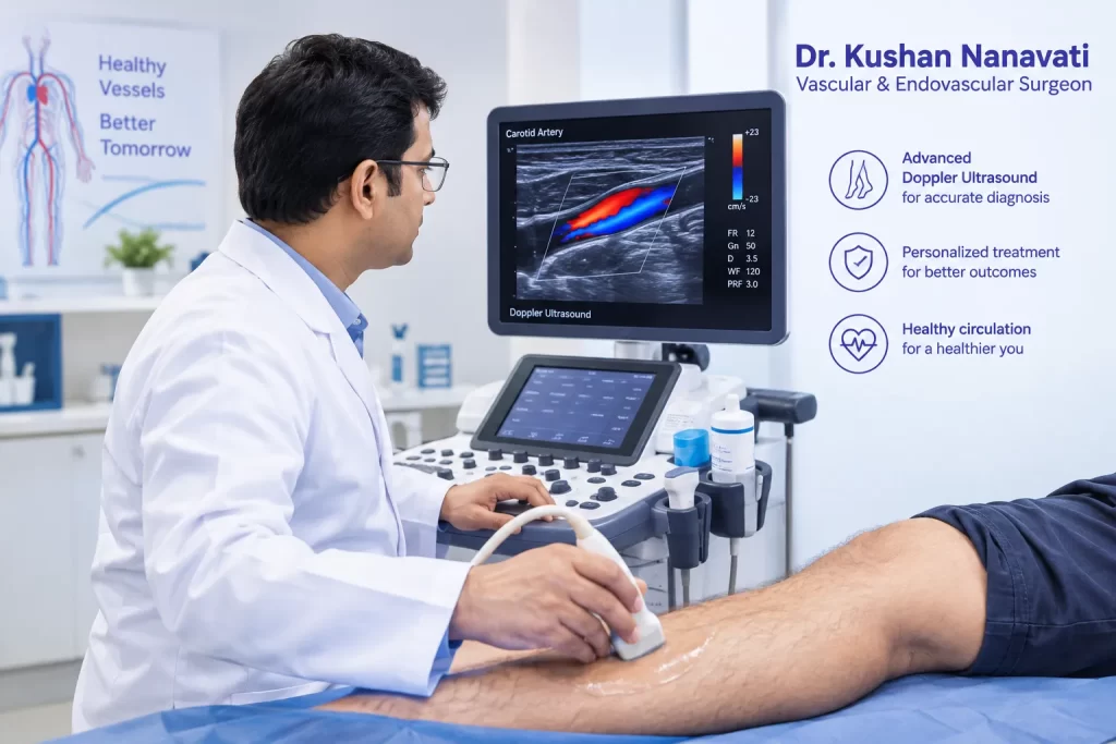 Doppler ultrasound used for vascular malformation diagnosis