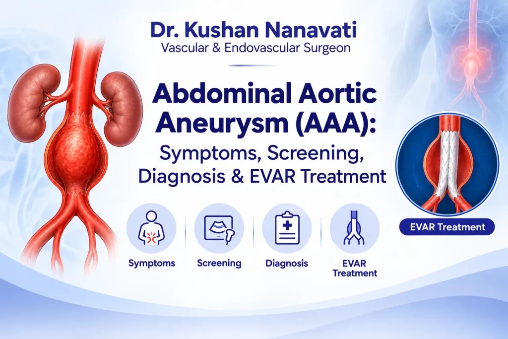 Abdominal Aortic Aneurysm (AAA)- Symptoms, Screening, Diagnosis and EVAR Treatment
